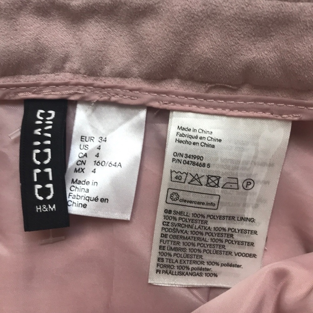 H & M Divided Size 4 Pink Button Up Skirt - Picture 4 of 4